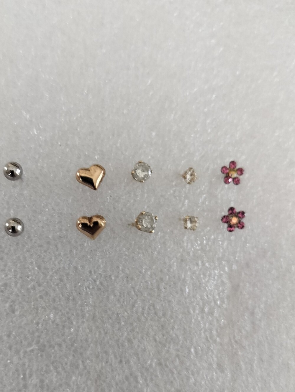 14k Yellow Gold Mixed Stud Earring Lot (Missing Back)